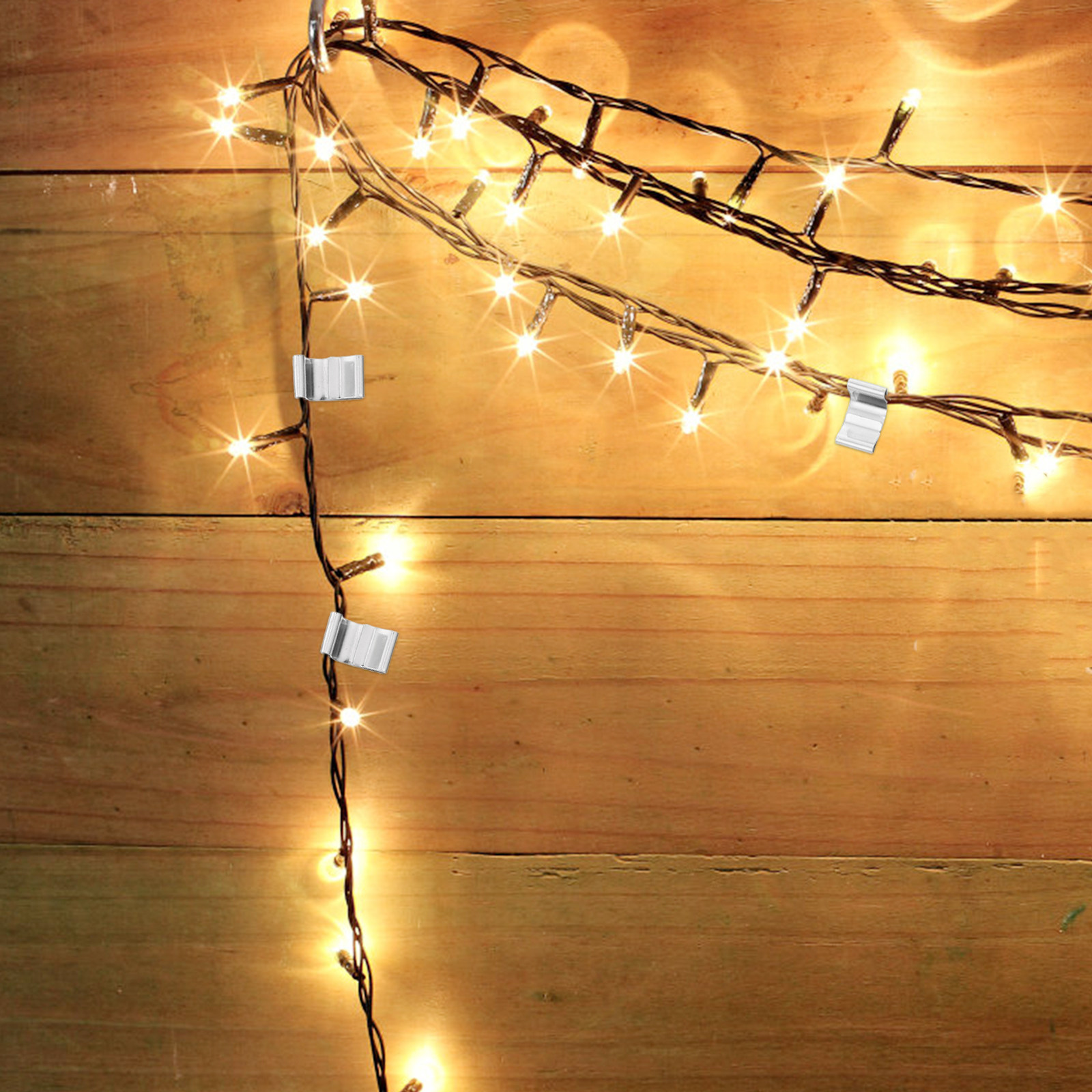 Christmas Lights Outdoor - 100 шт. нержавеющих металлических креплений для