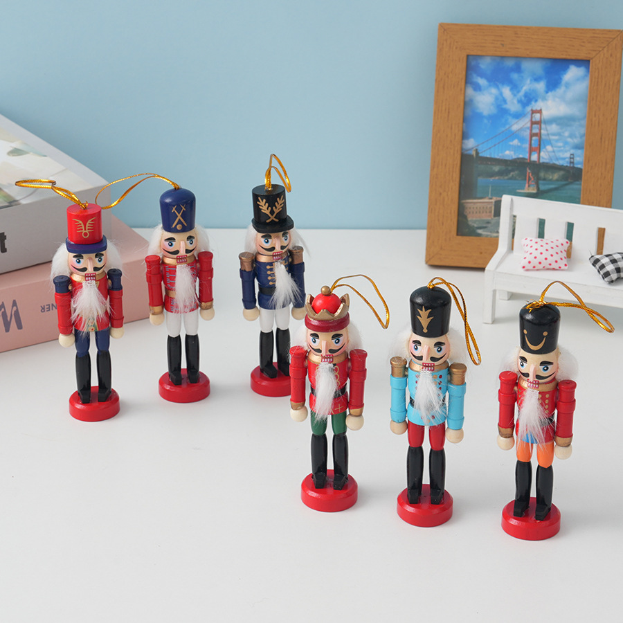 Nutcracker Figurine - 6 шт. рождественских деревянных подвесок в