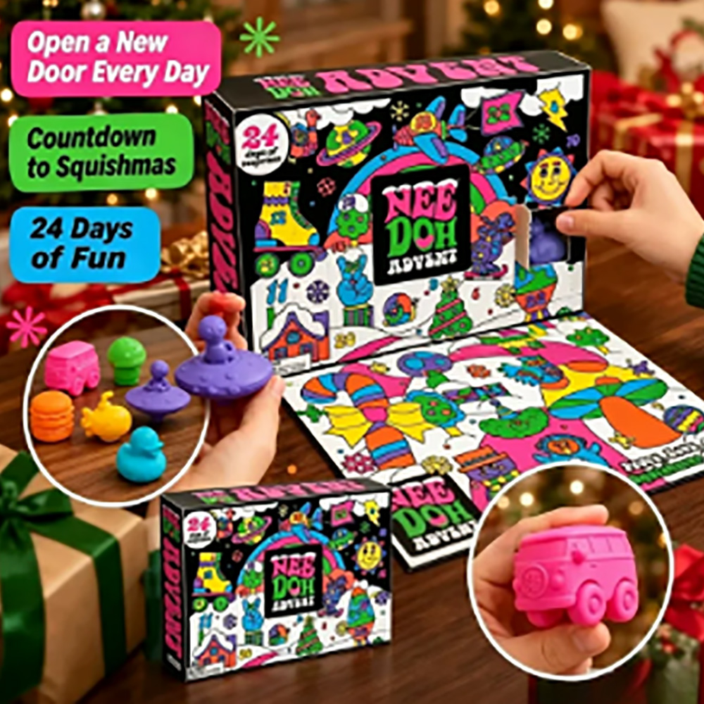 Advent Calendar Gift - 24 шт. Nee-Doh Squish Fidget Advent