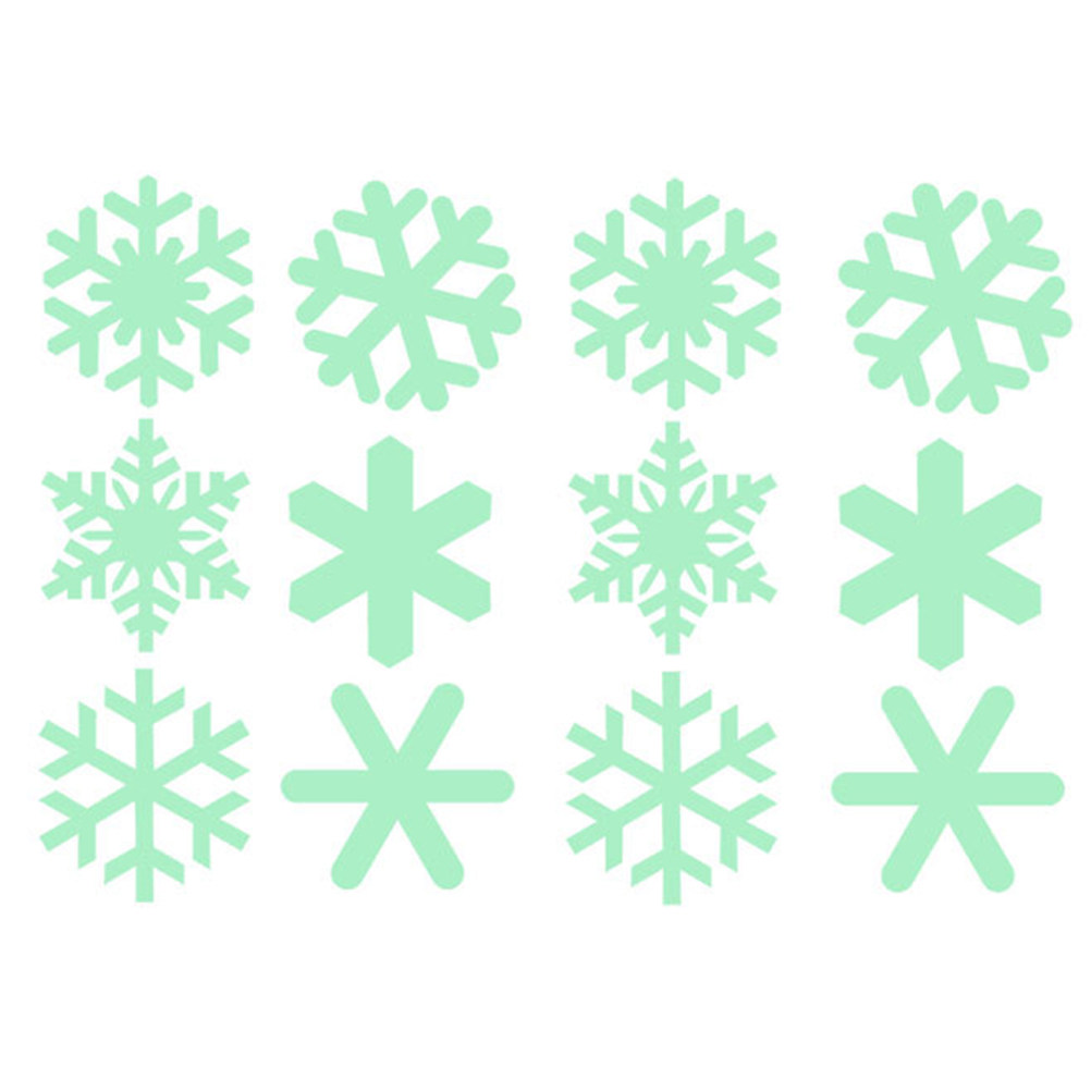 Snowflake Window Decal - Набор светящихся наклеек-снежинок для стен, рождественские