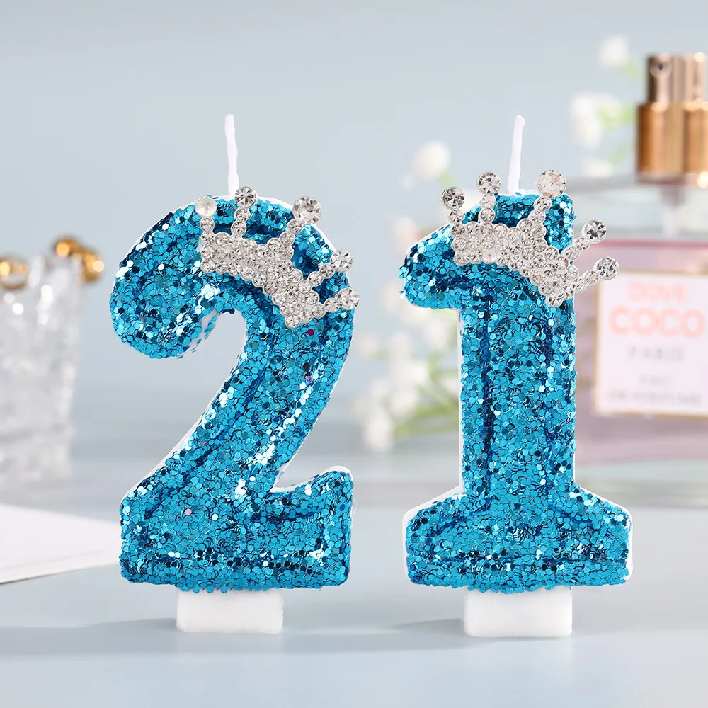 Синие свечи-цифры для торта с  – обзор и цена Holiday Candle Set