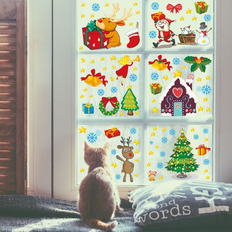 4 шт., ПВХ, Рождественские сне – обзор и цена Snowflake Window Decal