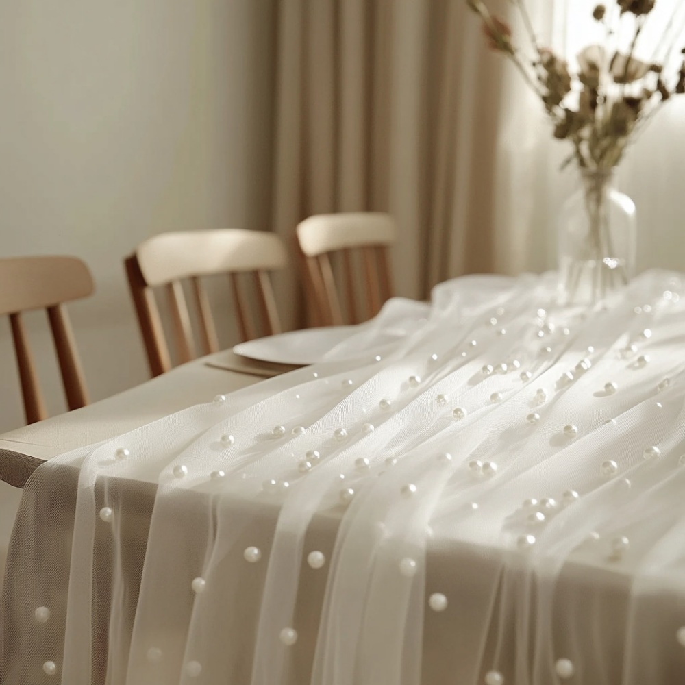 Скатерть-дорожка из жемчужного – обзор и цена Christmas Table Runner
